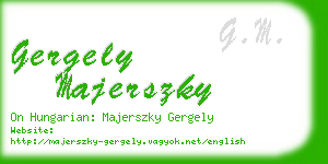gergely majerszky business card